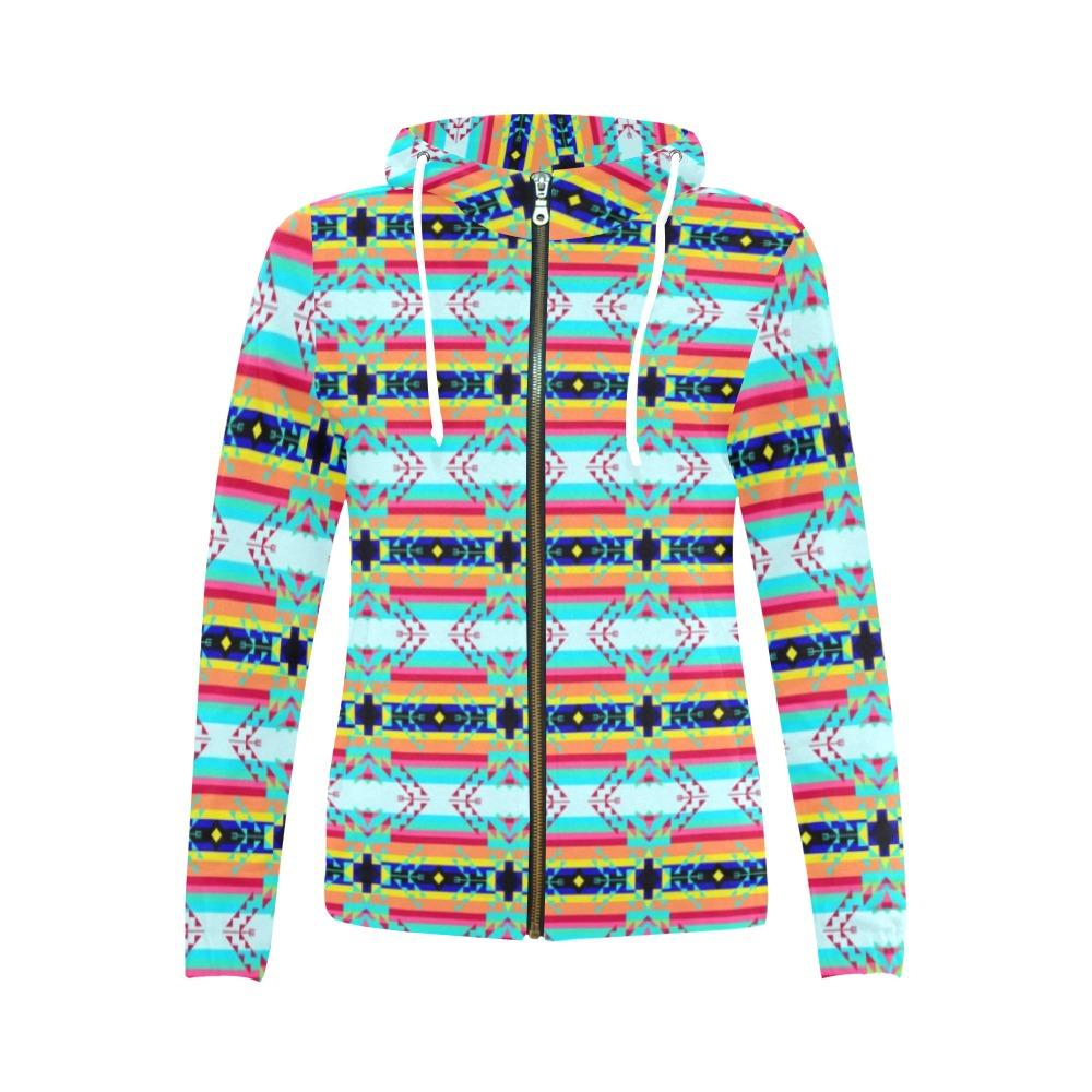 Sacred Spring All Over Print Full Zip Hoodie for Women (Model H14) All Over Print Full Zip Hoodie for Women (H14) e-joyer