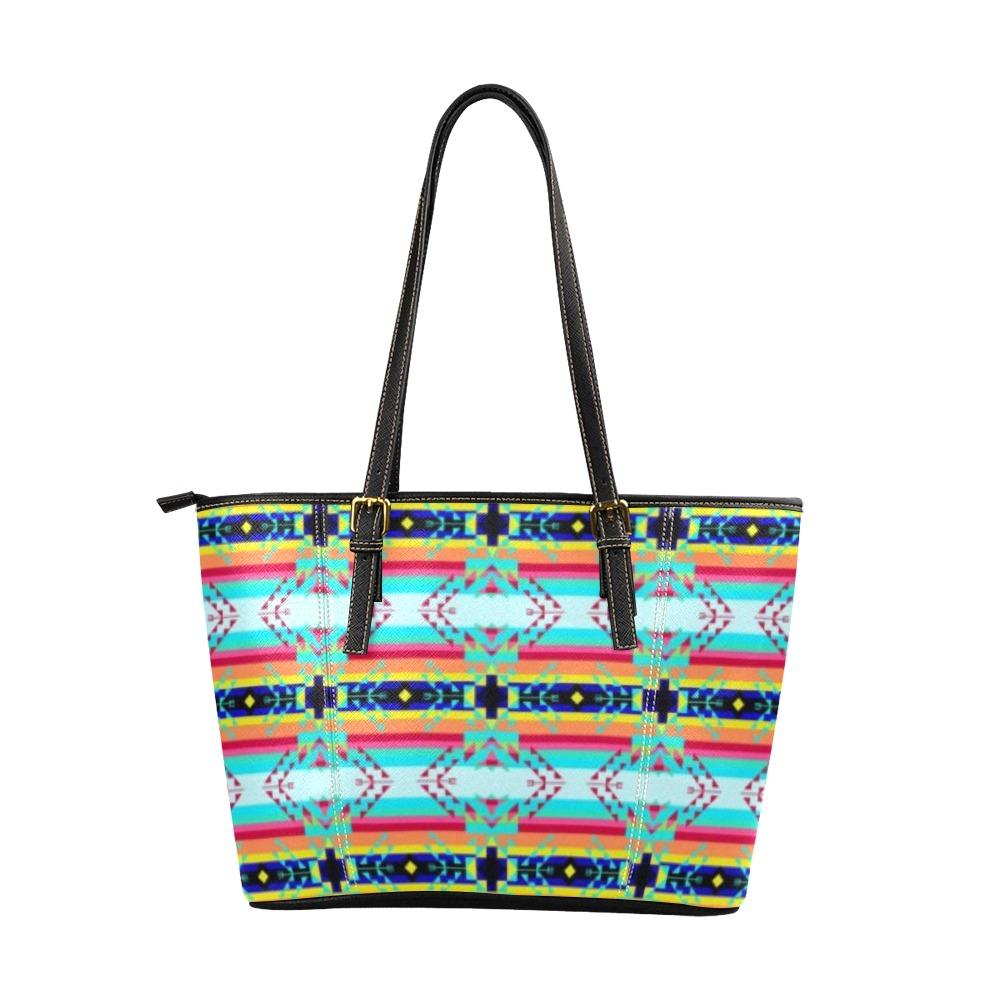 Sacred Spring Leather Tote Bag/Large (Model 1640) bag e-joyer
