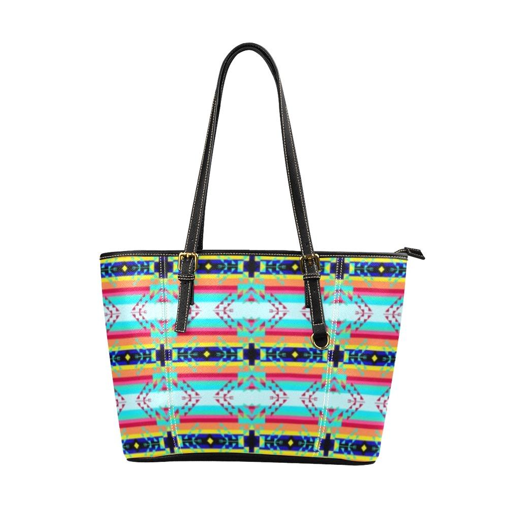 Sacred Spring Leather Tote Bag/Large (Model 1640) bag e-joyer