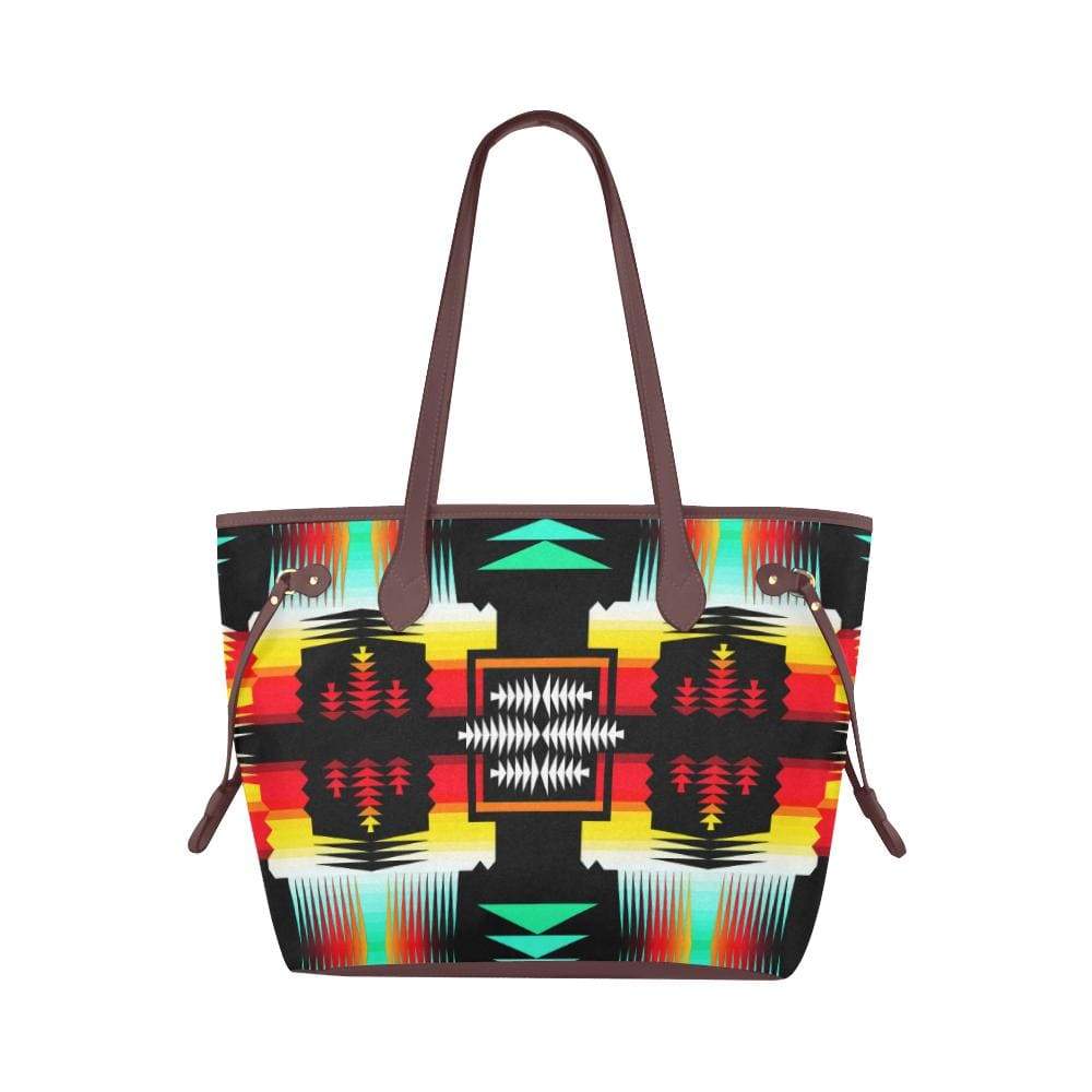 Sage Fire and Sky Clover Canvas Tote Bag (Model 1661) Clover Canvas Tote Bag (1661) e-joyer