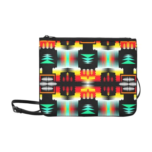 Sage Fire and Sky Slim Clutch Bag (Model 1668) Slim Clutch Bags (1668) e-joyer