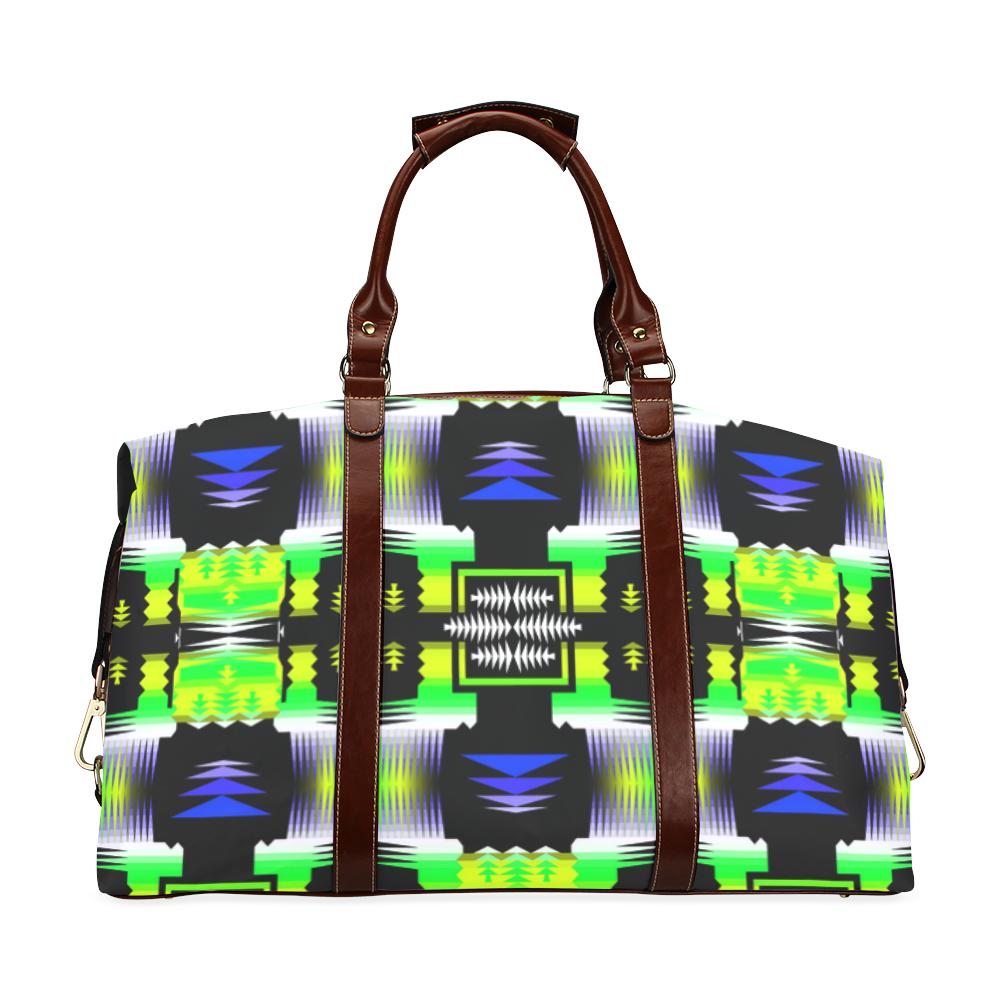 Small Print Lake Breeze Sage Classic Travel Bag (Model 1643) Remake Classic Travel Bags (1643) e-joyer
