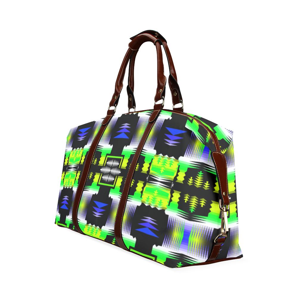 Small Print Lake Breeze Sage Classic Travel Bag (Model 1643) Remake Classic Travel Bags (1643) e-joyer