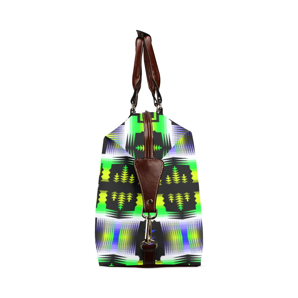 Small Print Lake Breeze Sage Classic Travel Bag (Model 1643) Remake Classic Travel Bags (1643) e-joyer