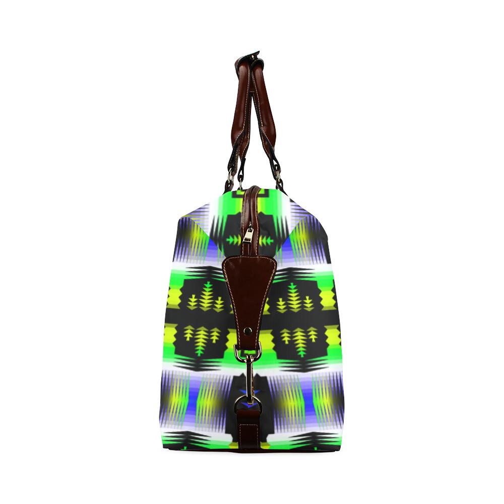 Small Print Lake Breeze Sage Classic Travel Bag (Model 1643) Remake Classic Travel Bags (1643) e-joyer