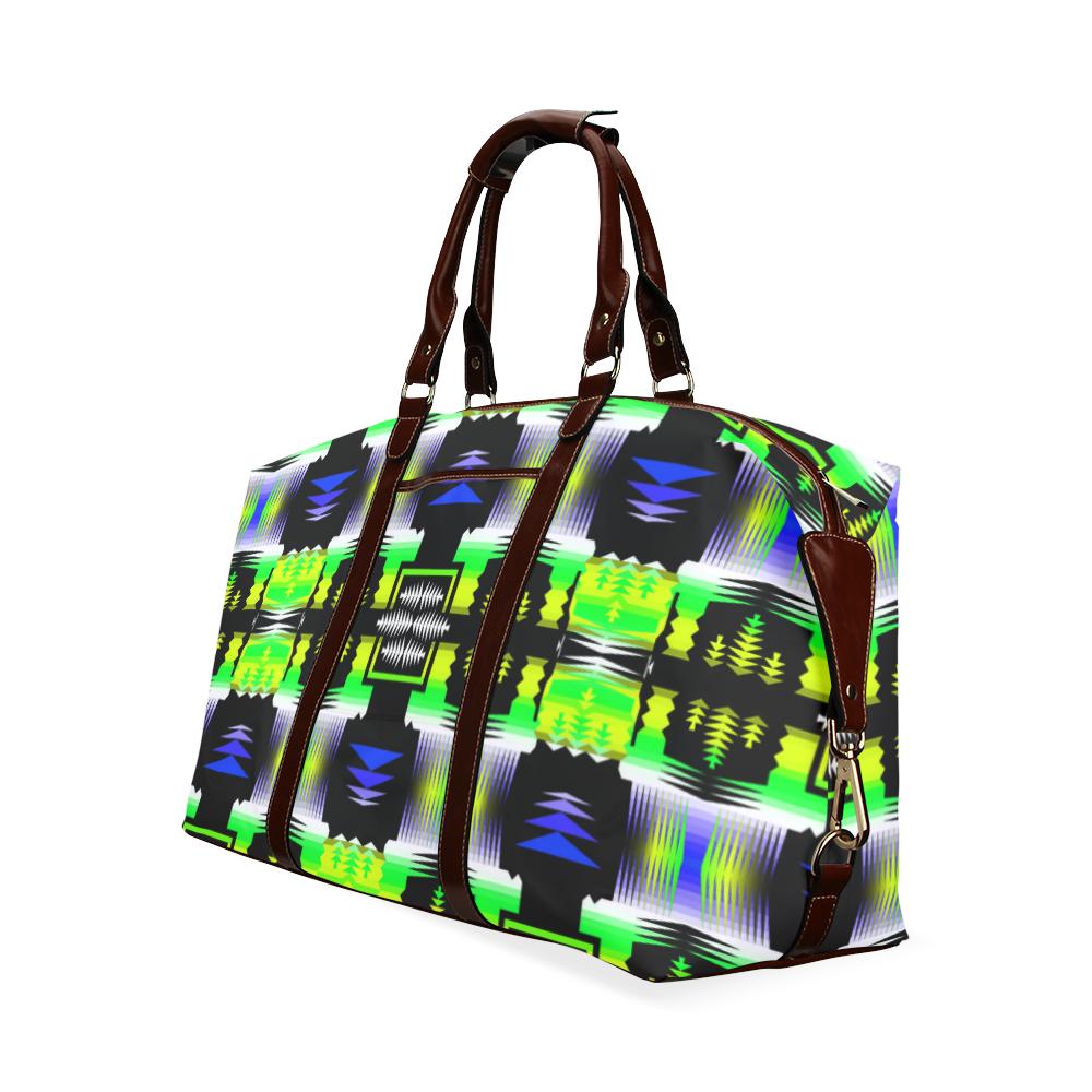 Small Print Lake Breeze Sage Classic Travel Bag (Model 1643) Remake Classic Travel Bags (1643) e-joyer