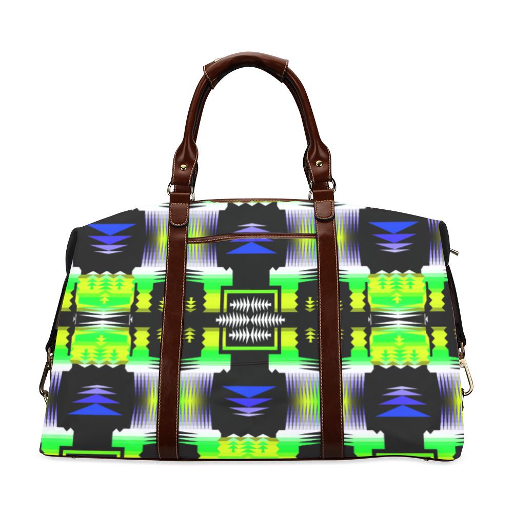 Small Print Lake Breeze Sage Classic Travel Bag (Model 1643) Remake Classic Travel Bags (1643) e-joyer