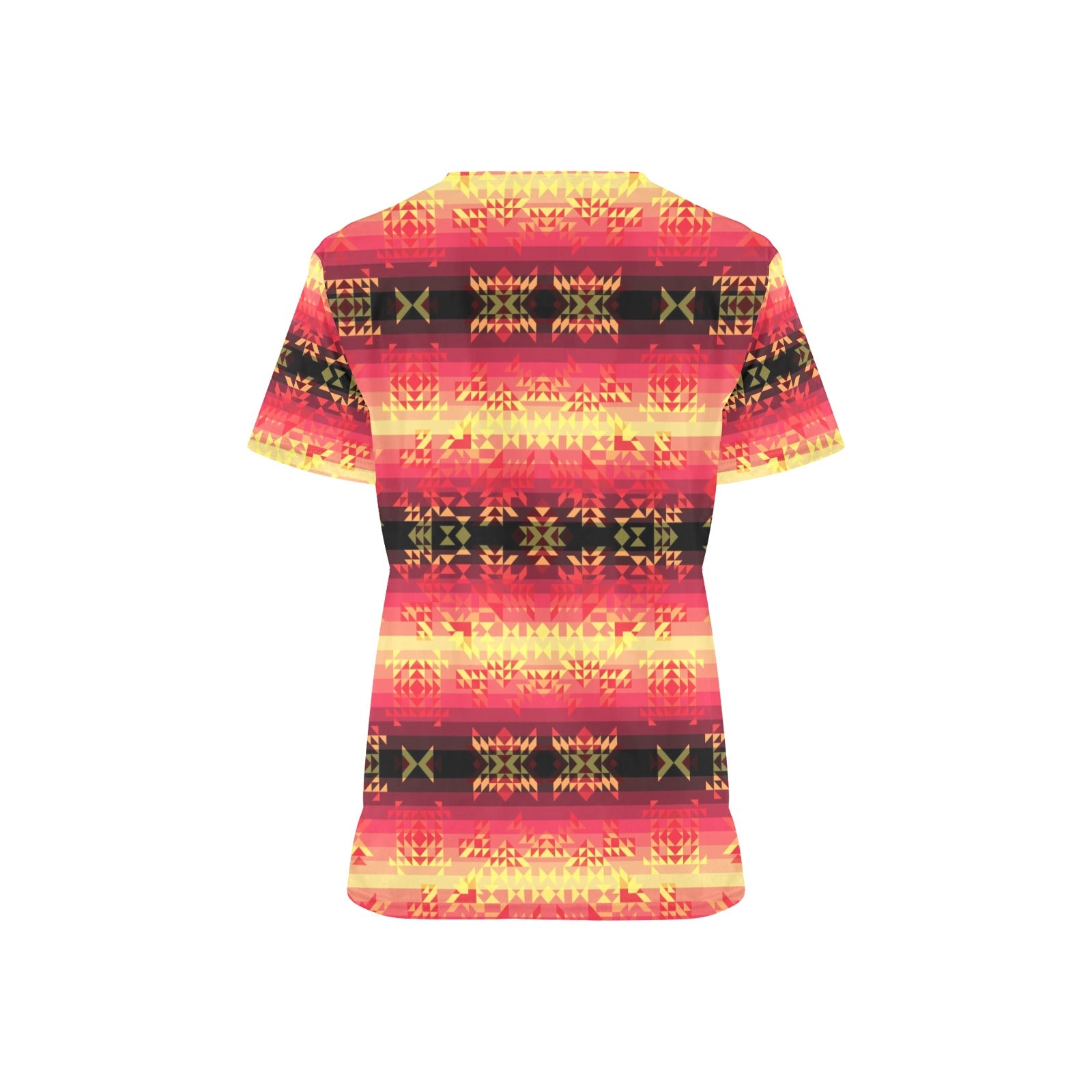 Soleil Fusion Rouge All Over Print Scrub Top Scrub Top e-joyer