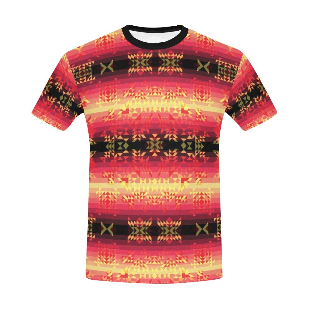 Soleil Fusion Rouge All Over Print T-Shirt for Men (USA Size) (Model T40) All Over Print T-Shirt for Men (T40) e-joyer