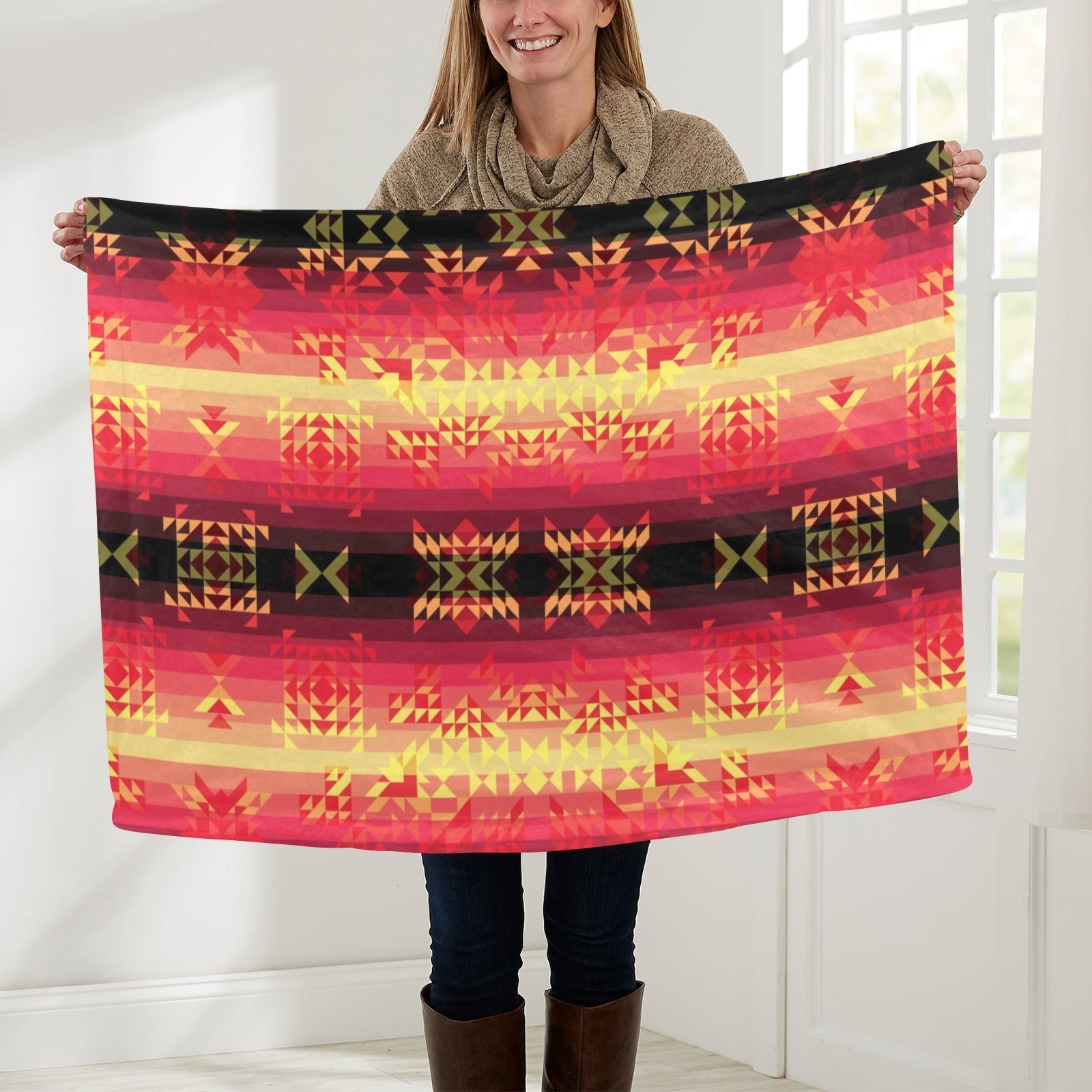 Soleil Fusion Rouge Baby Blanket 30"x40" Baby Blanket 30"x40" e-joyer