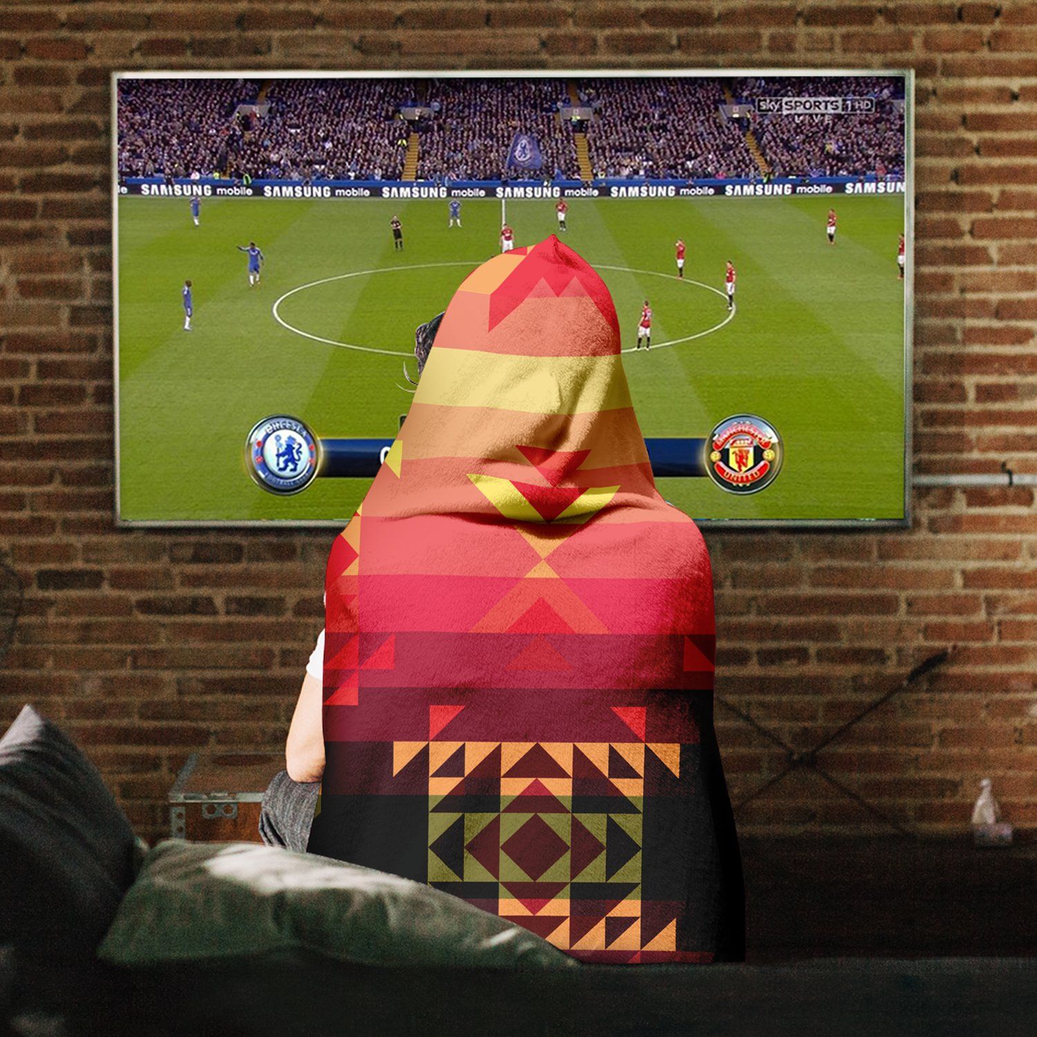 Soleil Fusion Rouge LG Hooded Blanket blanket 49 Dzine
