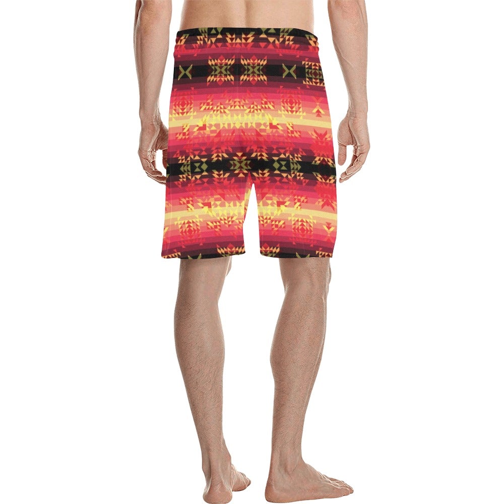 Soleil Fusion Rouge Men's All Over Print Casual Shorts (Model L23) short e-joyer