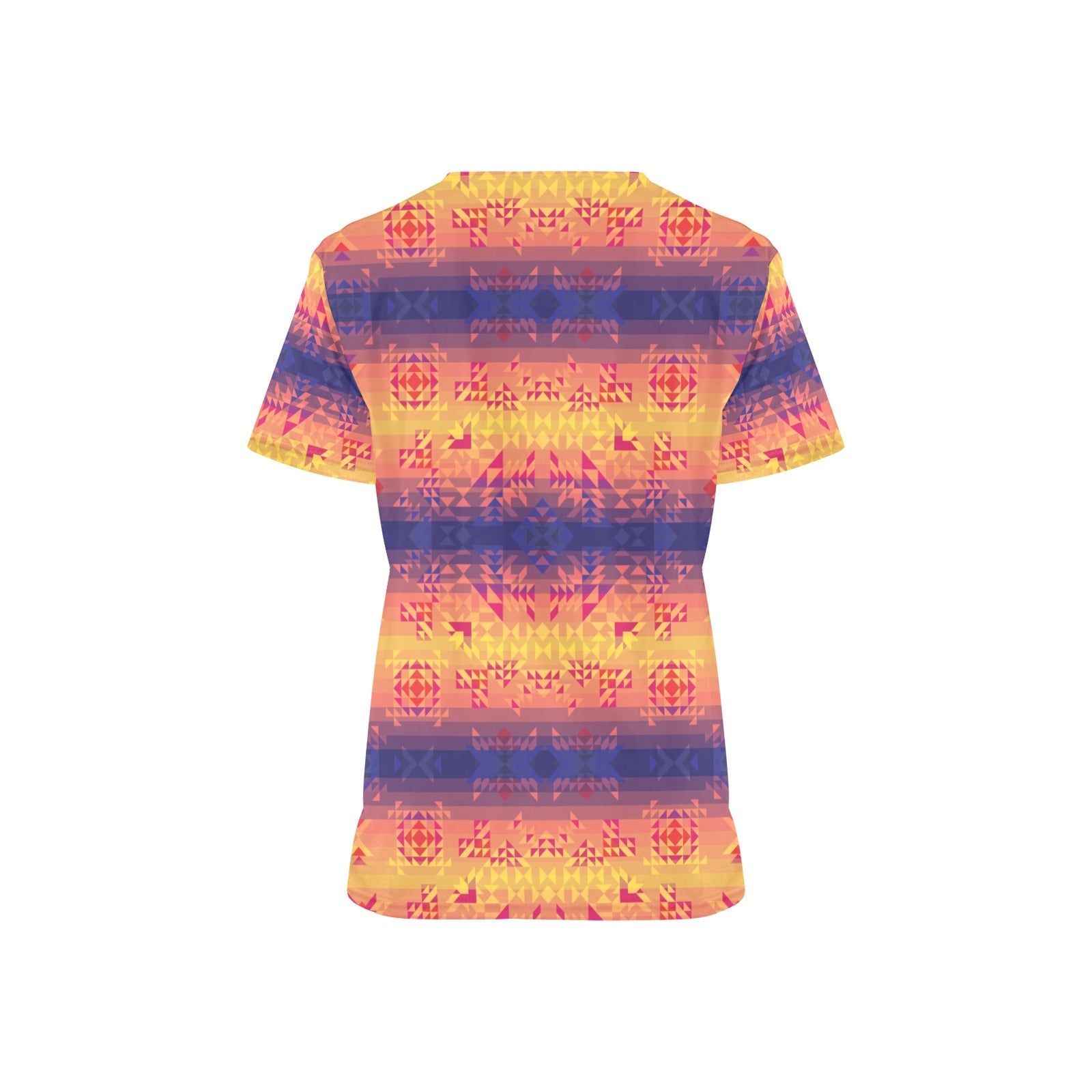 Soleil Indigo All Over Print Scrub Top Scrub Top e-joyer