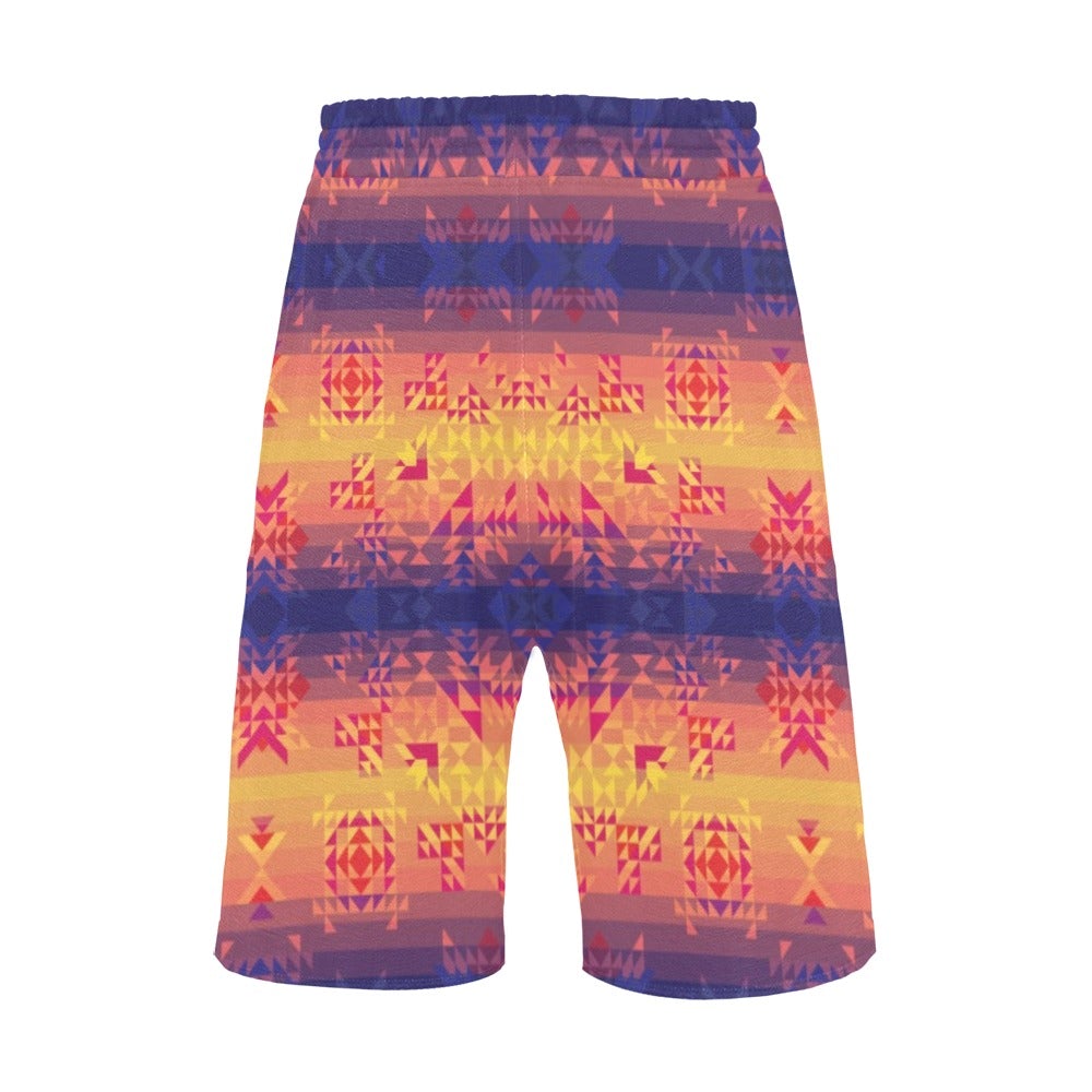 Soleil Indigo Men's All Over Print Casual Shorts (Model L23) short e-joyer