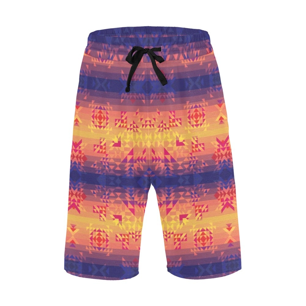Soleil Indigo Men's All Over Print Casual Shorts (Model L23) short e-joyer