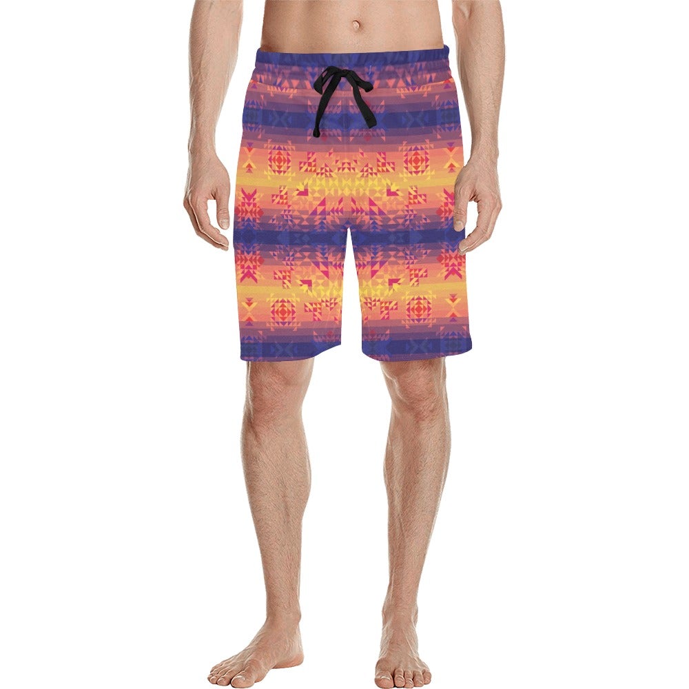 Soleil Indigo Men's All Over Print Casual Shorts (Model L23) short e-joyer