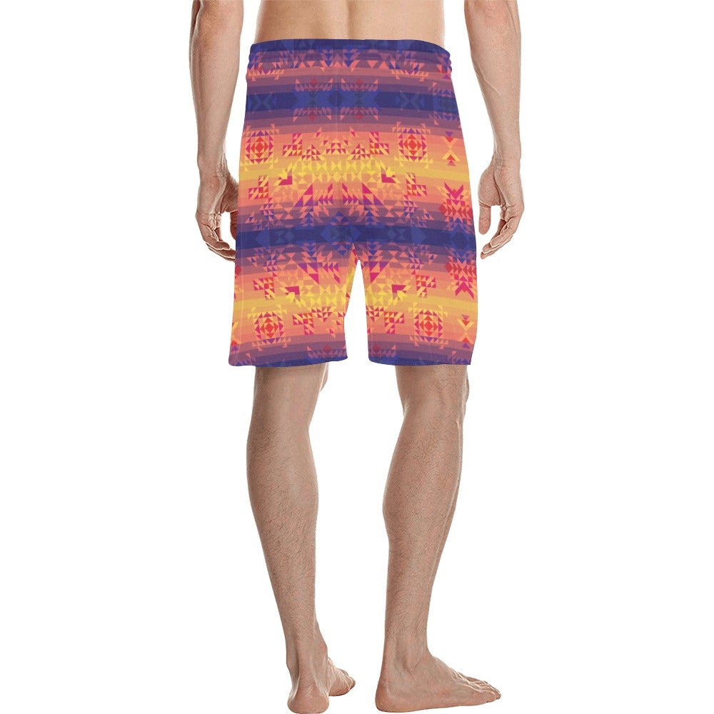 Soleil Indigo Men's All Over Print Casual Shorts (Model L23) short e-joyer