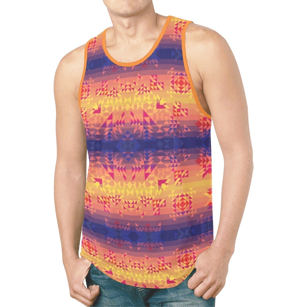 Soleil Indigo New All Over Print Tank Top for Men (Model T46) tank top e-joyer