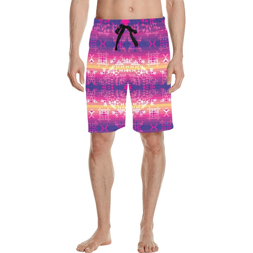Soleil Overlay Men's All Over Print Casual Shorts (Model L23) short e-joyer