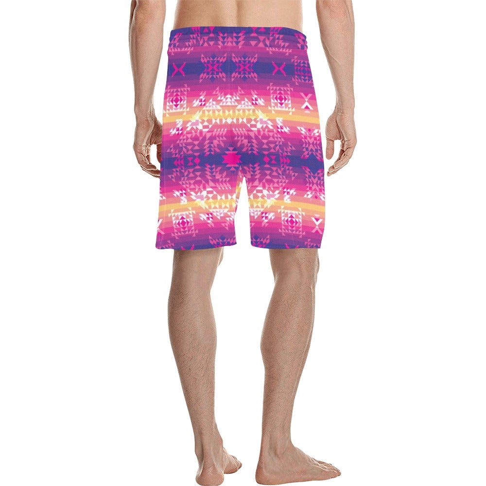 Soleil Overlay Men's All Over Print Casual Shorts (Model L23) short e-joyer