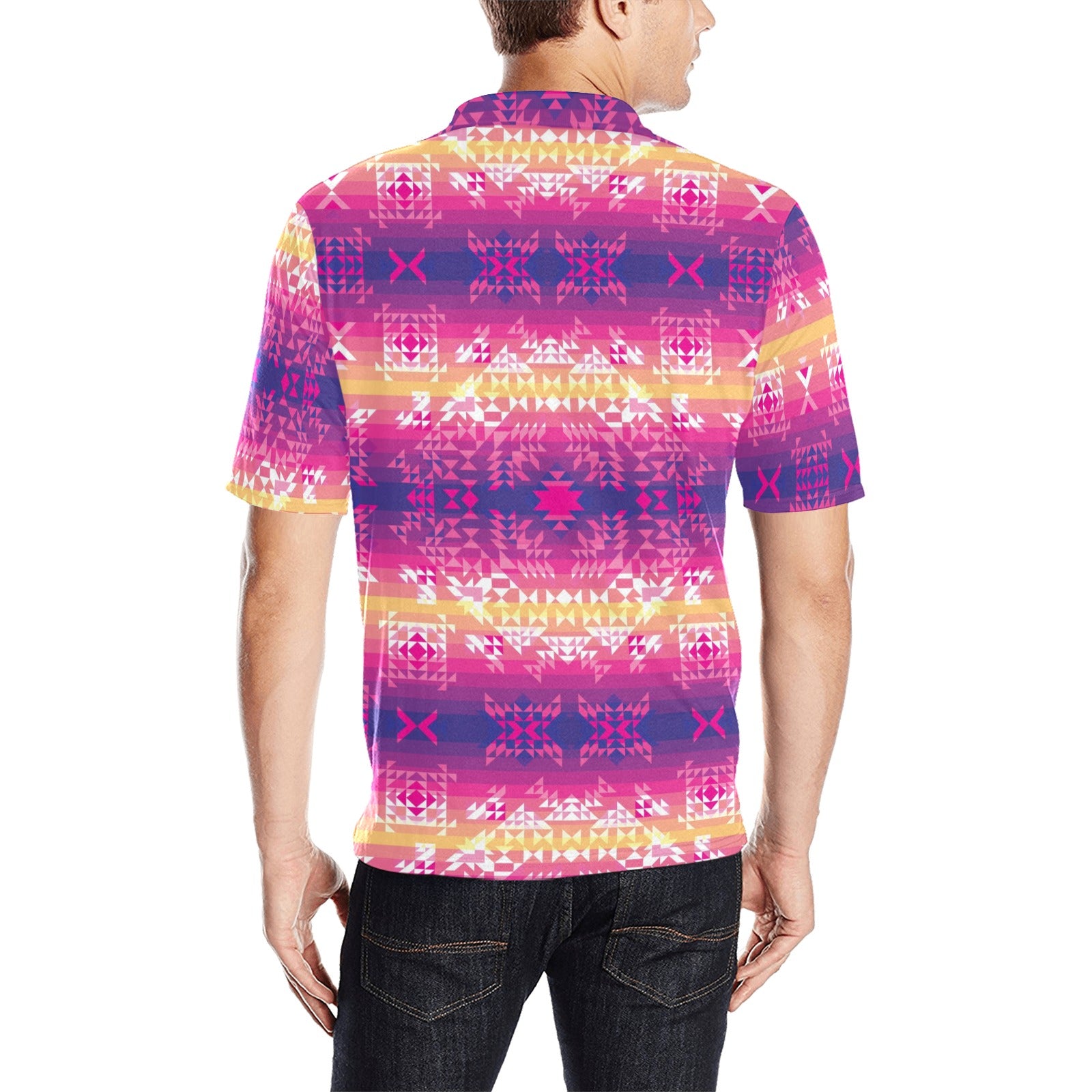 Soleil Overlay Men's All Over Print Polo Shirt (Model T55) Men's Polo Shirt (Model T55) e-joyer