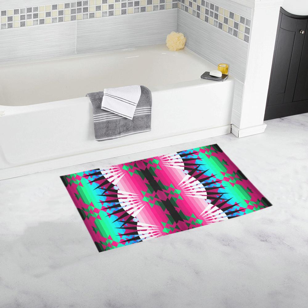 Southern Plains Ribbonwork Bustles Bath Rug 16''x 28'' Bath Rug 16''x 28'' e-joyer