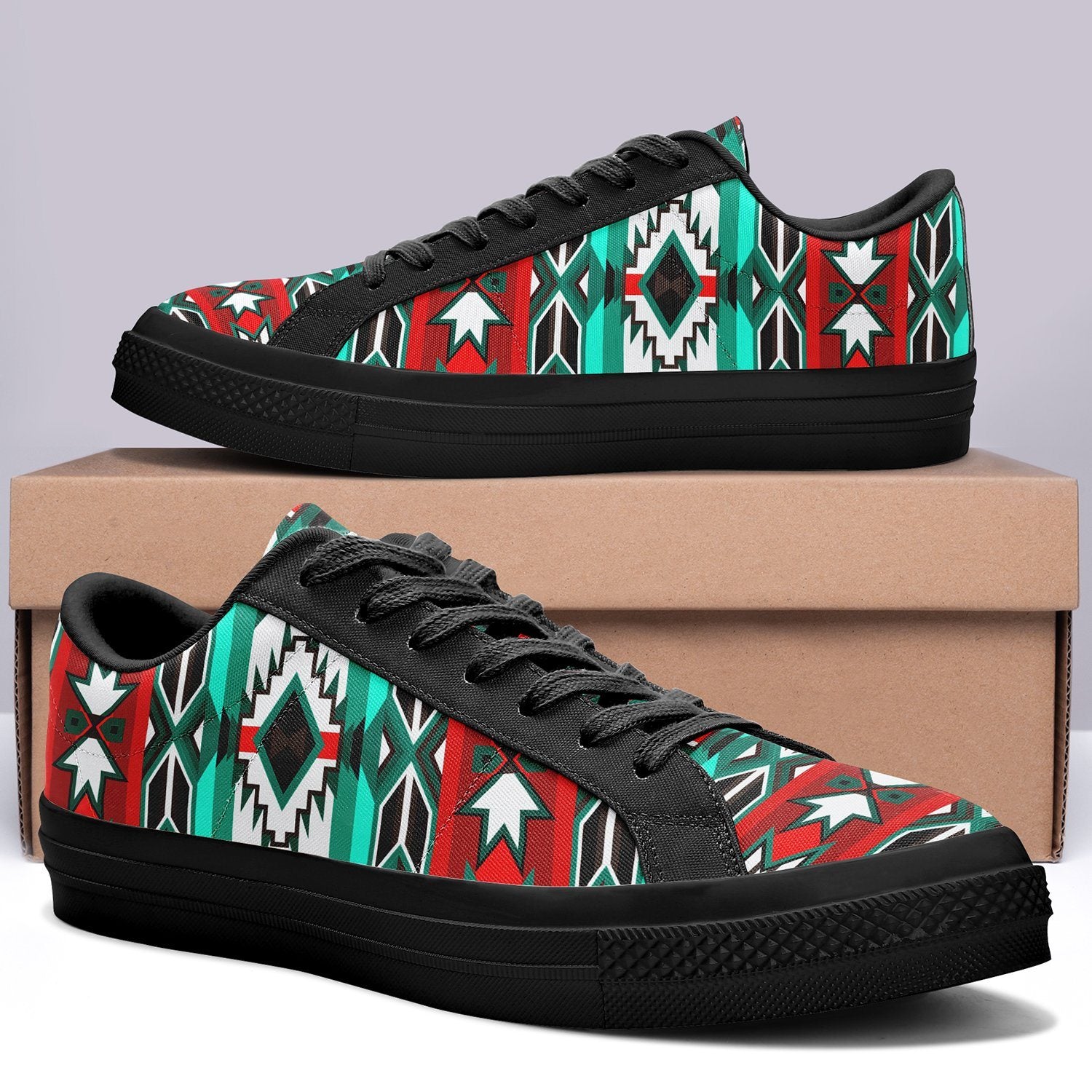 Southwest Journey Aapisi Low Top Canvas Shoes Black Sole 49 Dzine