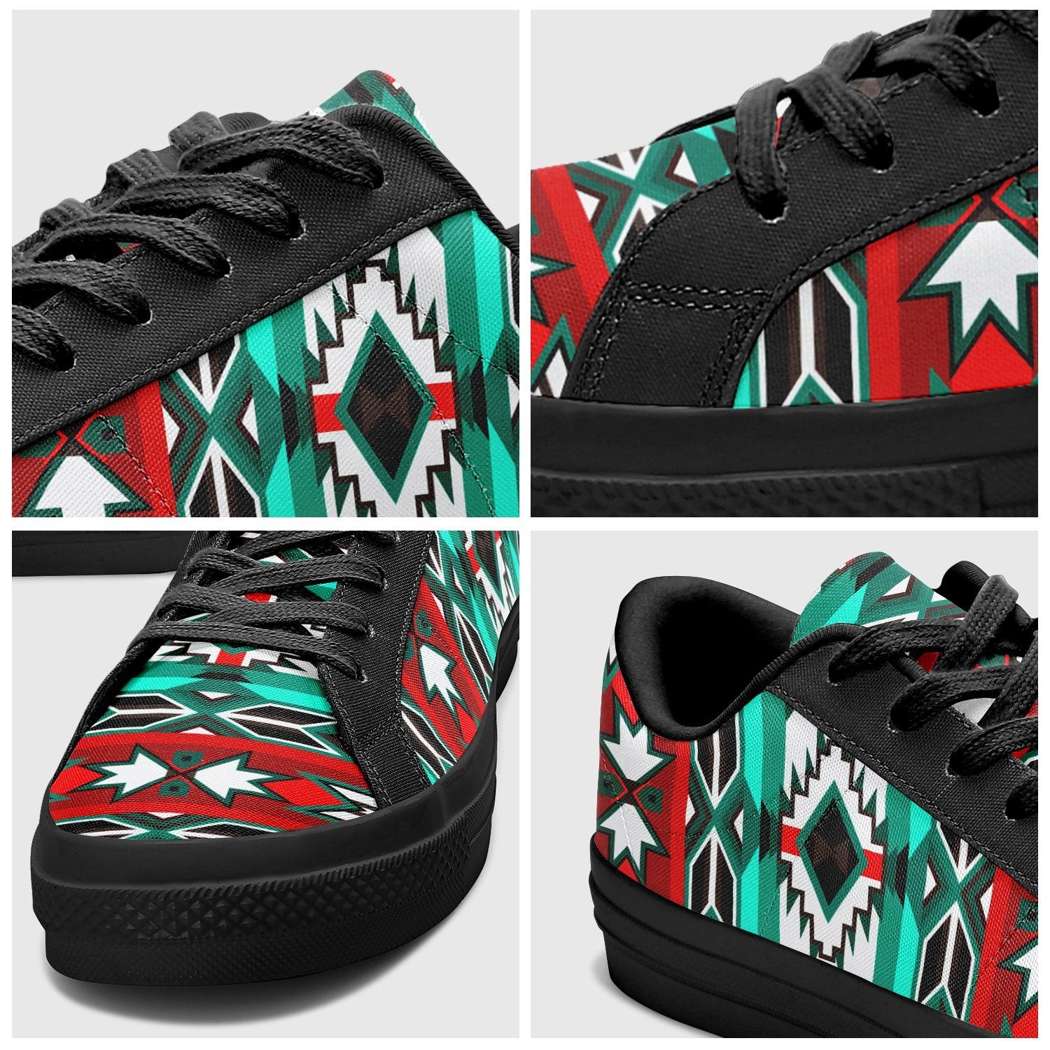 Southwest Journey Aapisi Low Top Canvas Shoes Black Sole 49 Dzine