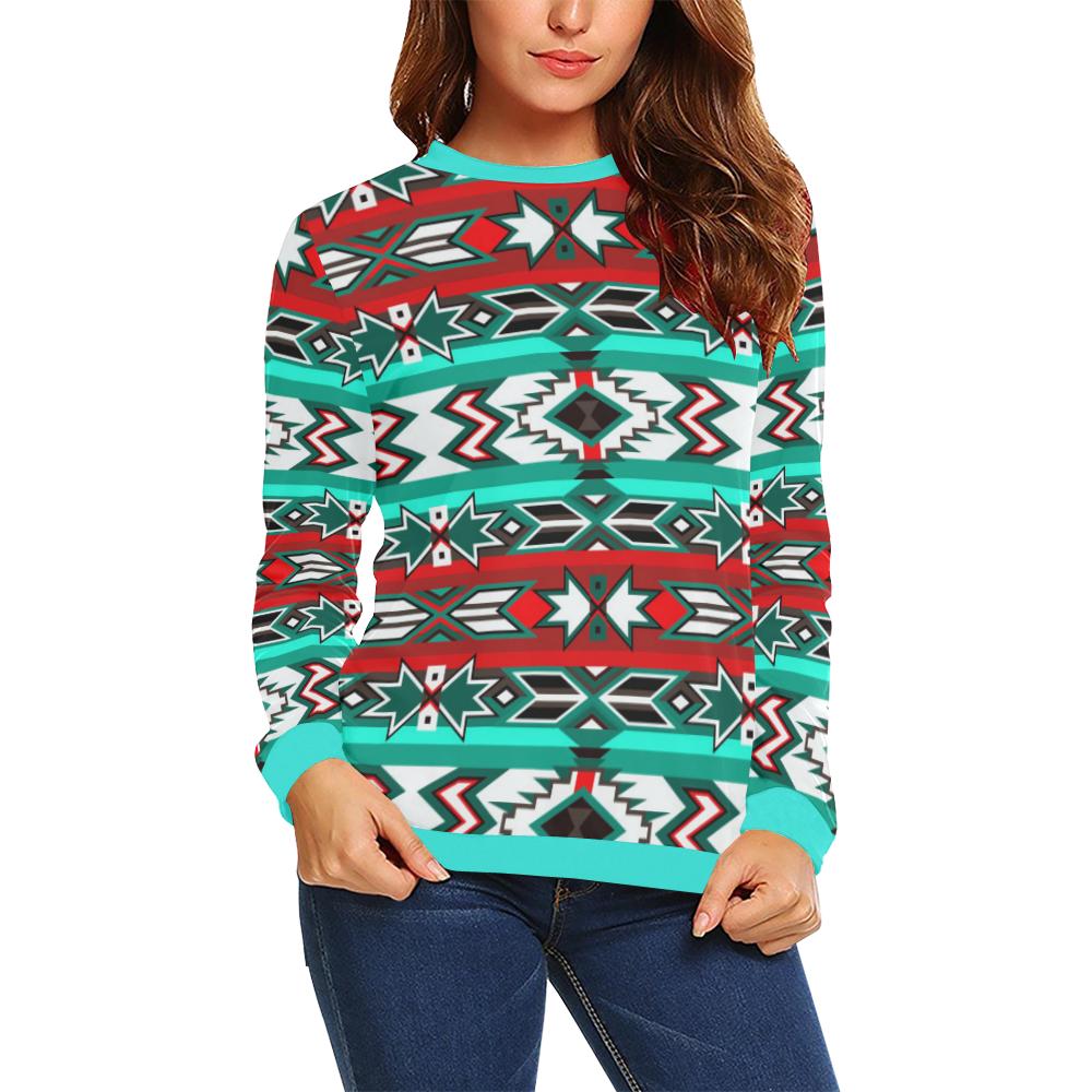 Southwest Journey All Over Print Crewneck Sweatshirt for Women (Model H18) Crewneck Sweatshirt for Women (H18) e-joyer