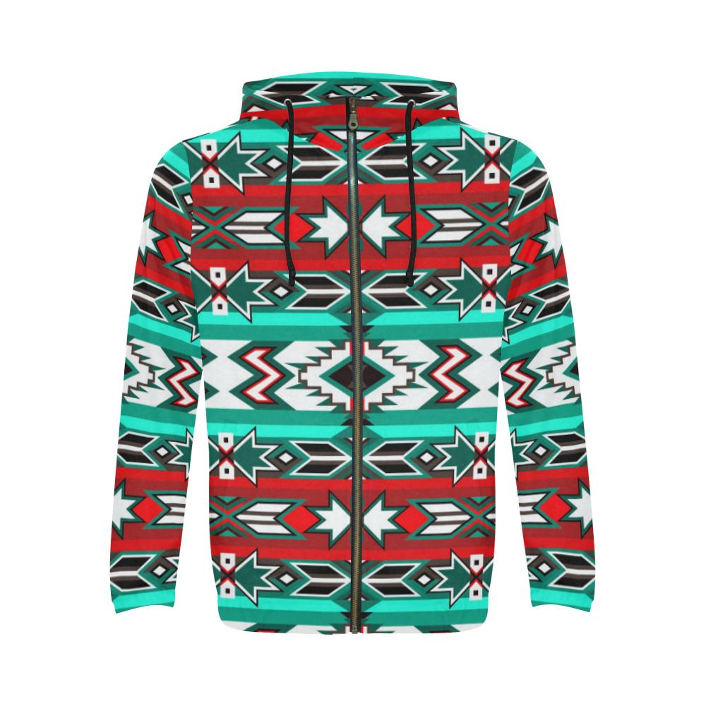 Southwest Journey All Over Print Full Zip Hoodie for Men (Model H14) All Over Print Full Zip Hoodie for Men (H14) e-joyer