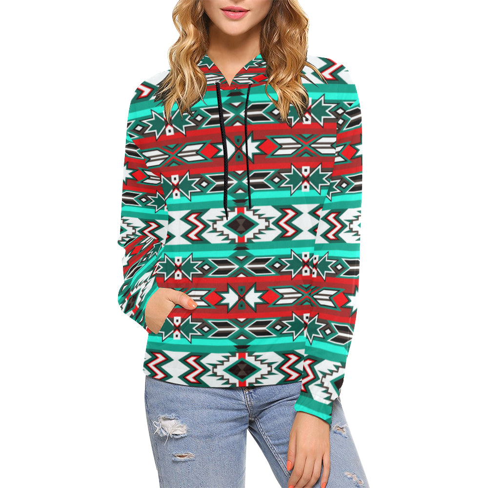 Southwest Journey All Over Print Hoodie for Women (USA Size) (Model H13) Hoodie e-joyer