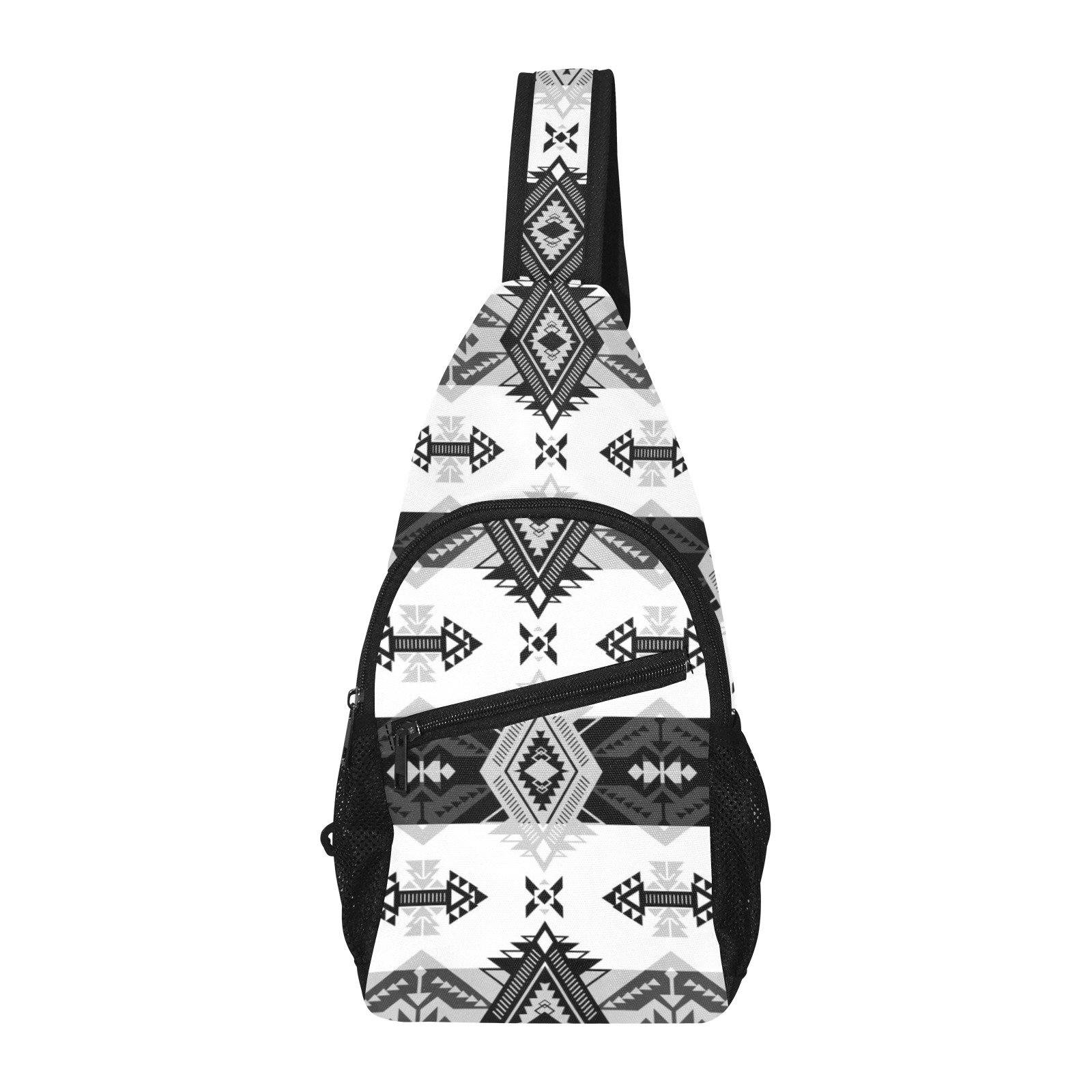 Sovereign Nation Black and White All Over Print Chest Bag (Model 1719) All Over Print Chest Bag (1719) e-joyer