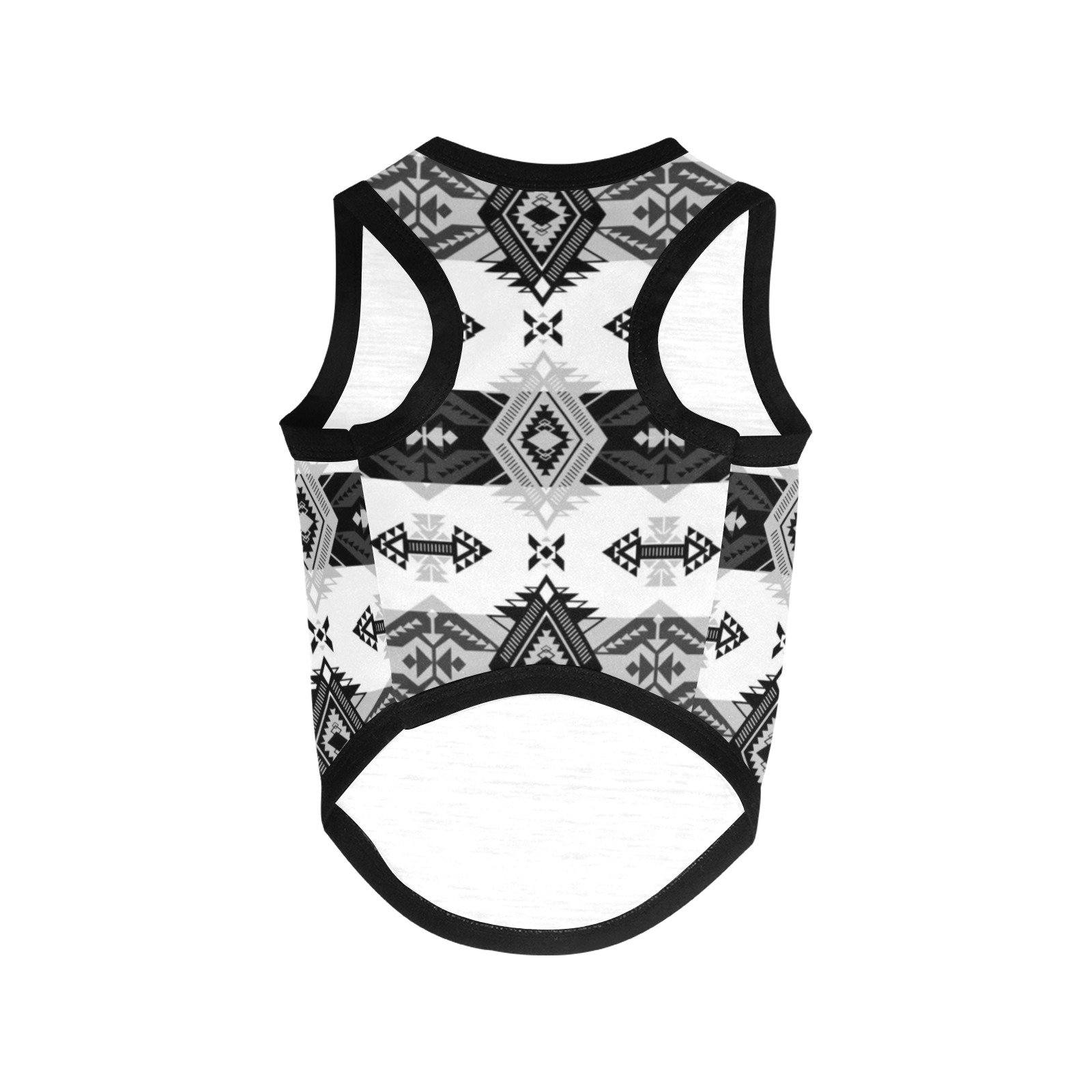 Sovereign Nation Black and White All Over Print Pet Tank Top Pet Tank Top e-joyer