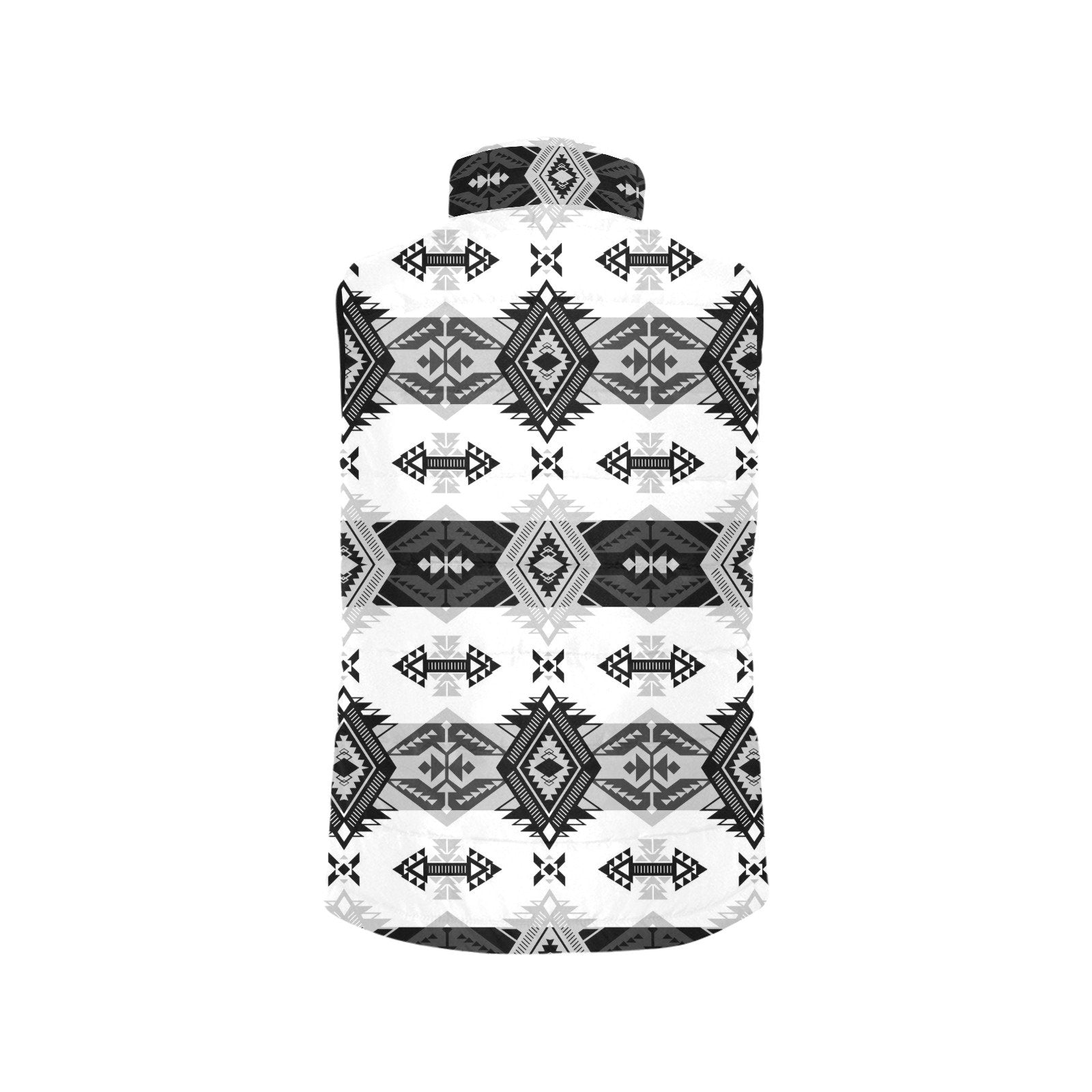 Sovereign Nation Black and White Men's Padded Vest Jacket (Model H44) Men's Padded Vest Jacket (H44) e-joyer