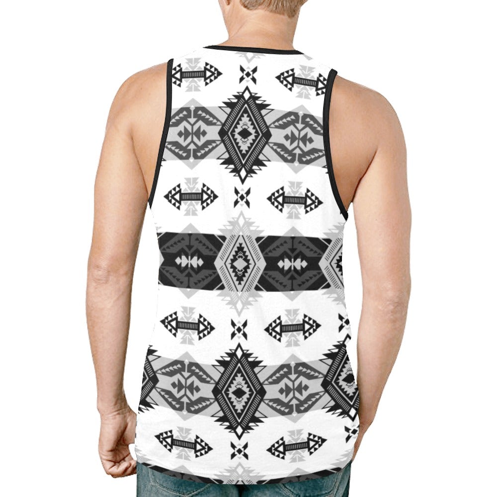 Sovereign Nation Black and White New All Over Print Tank Top for Men (Model T46) New All Over Print Tank Top for Men (T46) e-joyer 