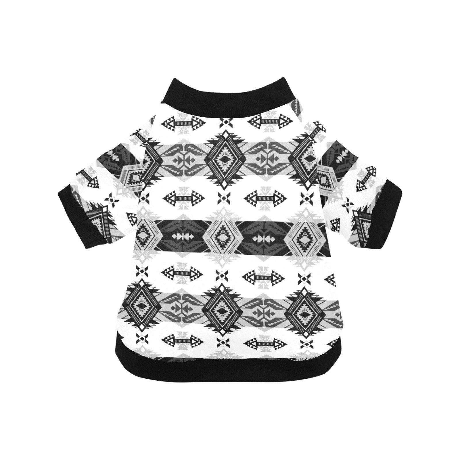 Sovereign Nation Black and White Pet Dog Round Neck Shirt Pet Dog Round Neck Shirt e-joyer