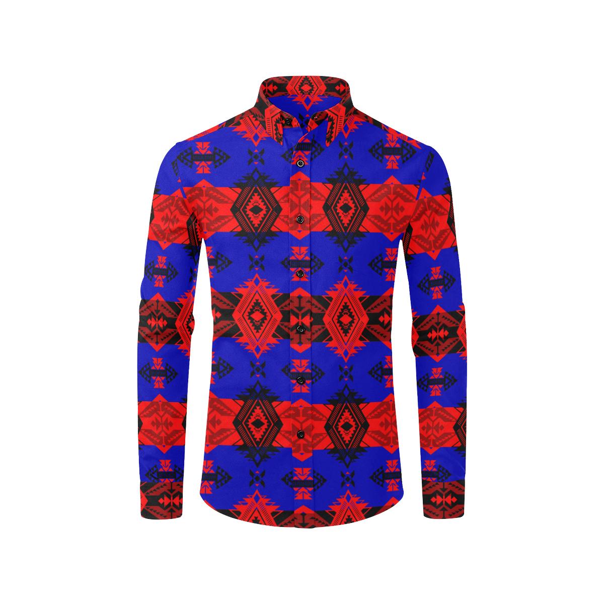 Sovereign Nation Dance Men's All Over Print Casual Dress Shirt (Model T61) Men's Dress Shirt (T61) e-joyer