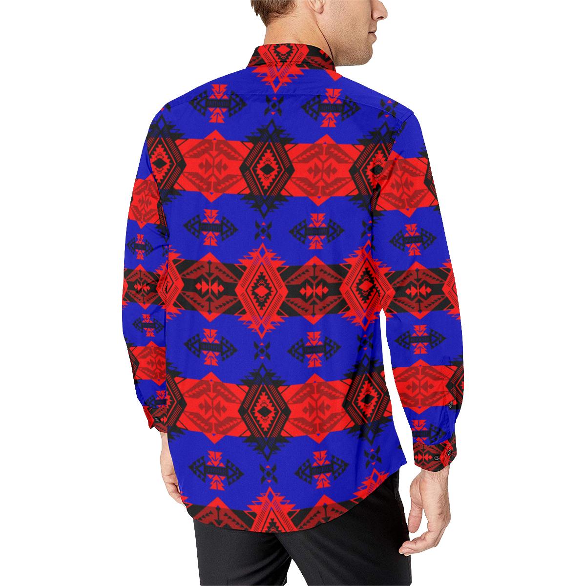 Sovereign Nation Dance Men's All Over Print Casual Dress Shirt (Model T61) Men's Dress Shirt (T61) e-joyer