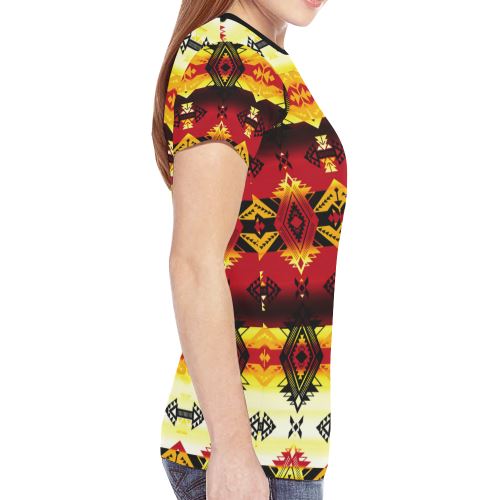 Sovereign Nation Fire New All Over Print T-shirt for Women (Model T45) New All Over Print T-shirt for Women (T45) e-joyer