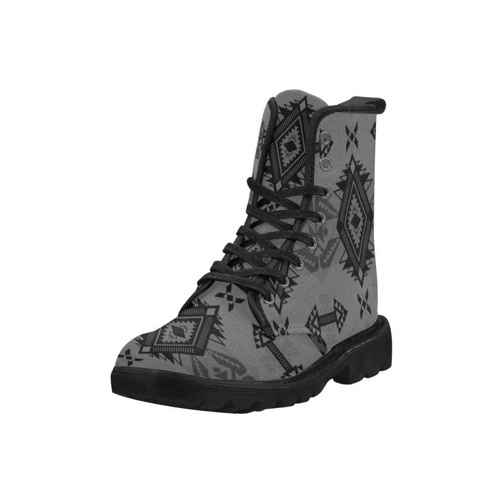 Sovereign Nation Gray Boots for Men (Black) (Model 1203H) Martin Boots for Men (Black) (1203H) e-joyer