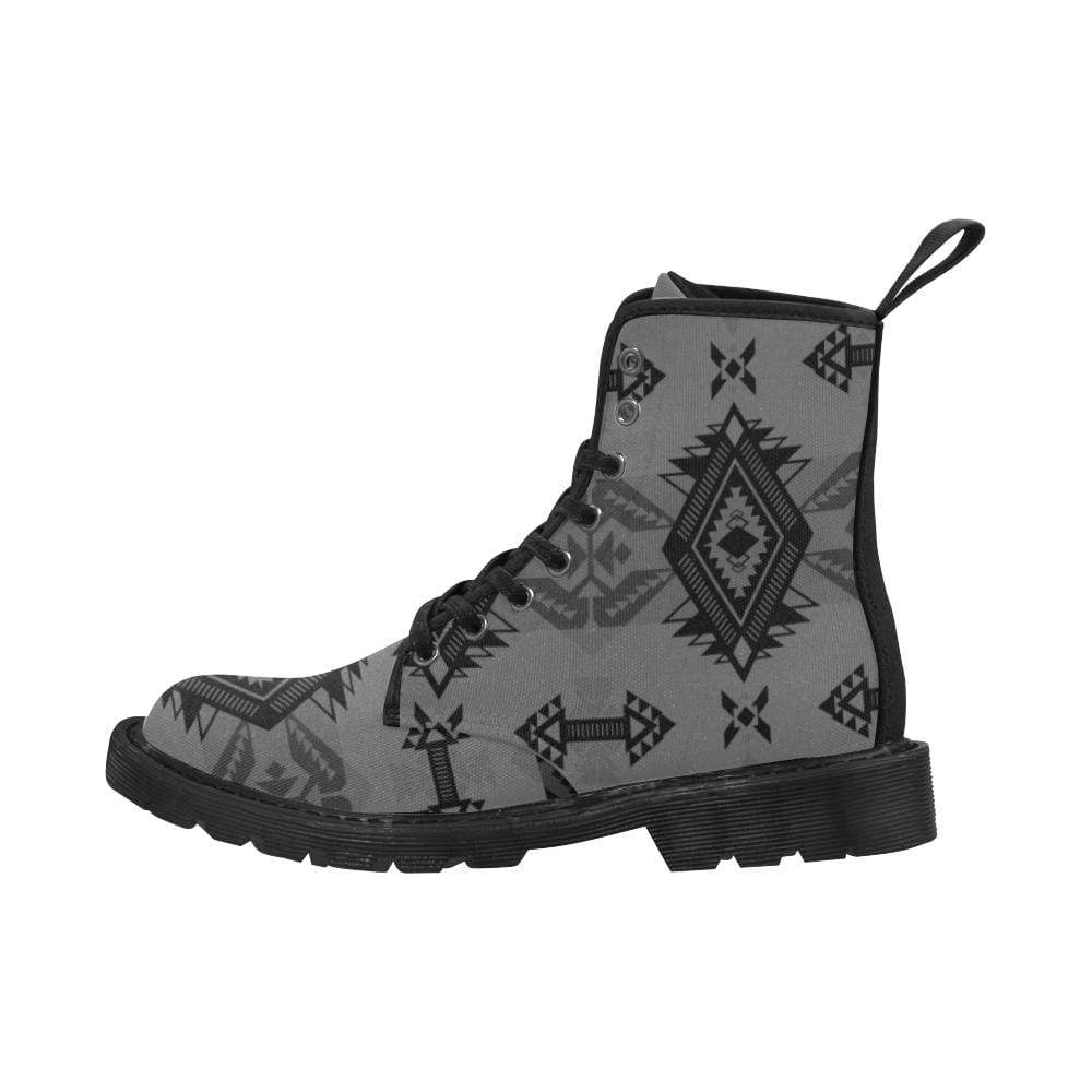 Sovereign Nation Gray Boots for Men (Black) (Model 1203H) Martin Boots for Men (Black) (1203H) e-joyer