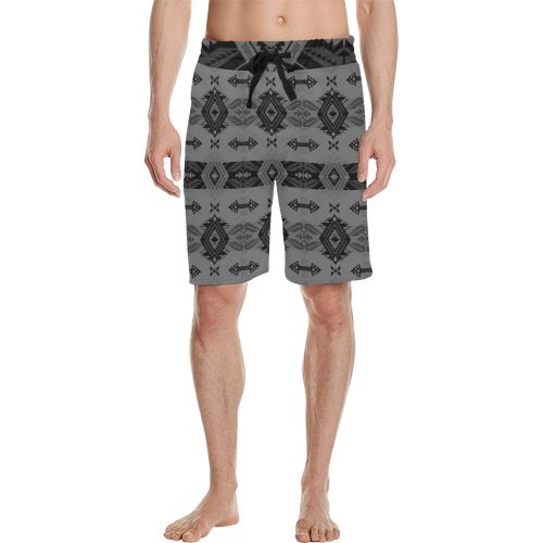 Sovereign Nation Gray Men's All Over Print Casual Shorts (Model L23) Men's Casual Shorts (L23) e-joyer