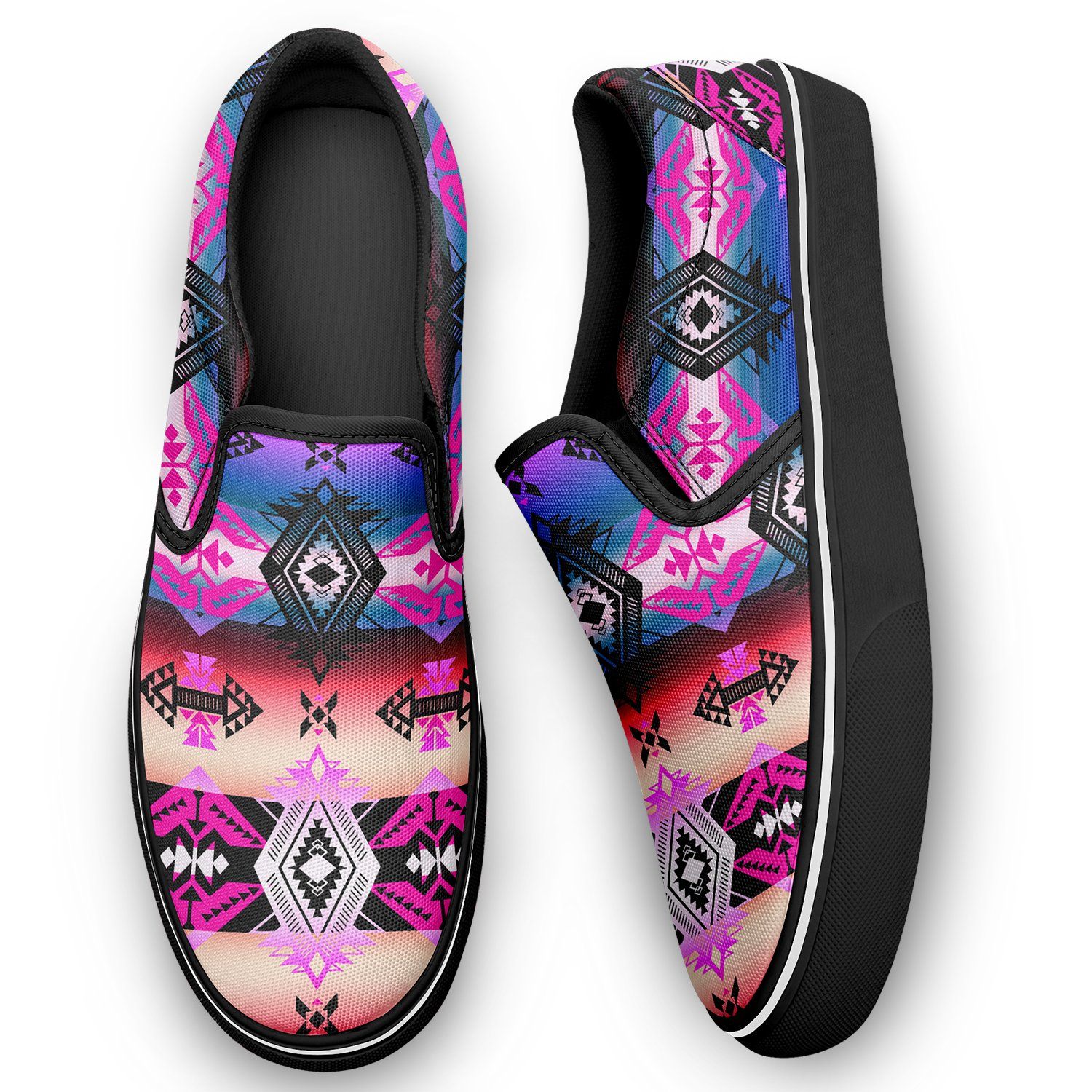 Sovereign Nation Skies Otoyimm Kid's Canvas Slip On Shoes otoyimm Herman