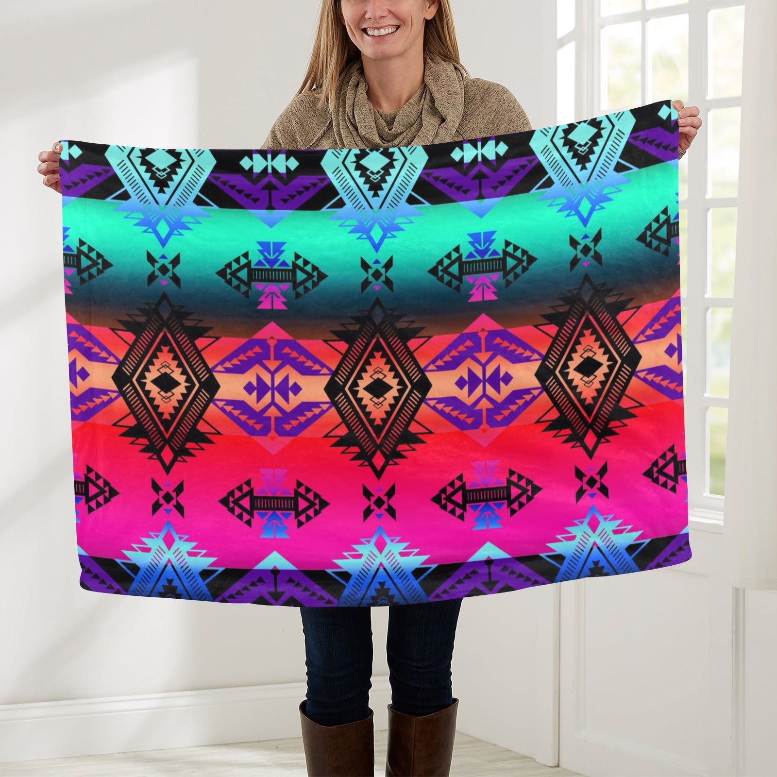 Sovereign Nation Sunrise Baby Blanket 30"x40" Baby Blanket 30"x40" e-joyer
