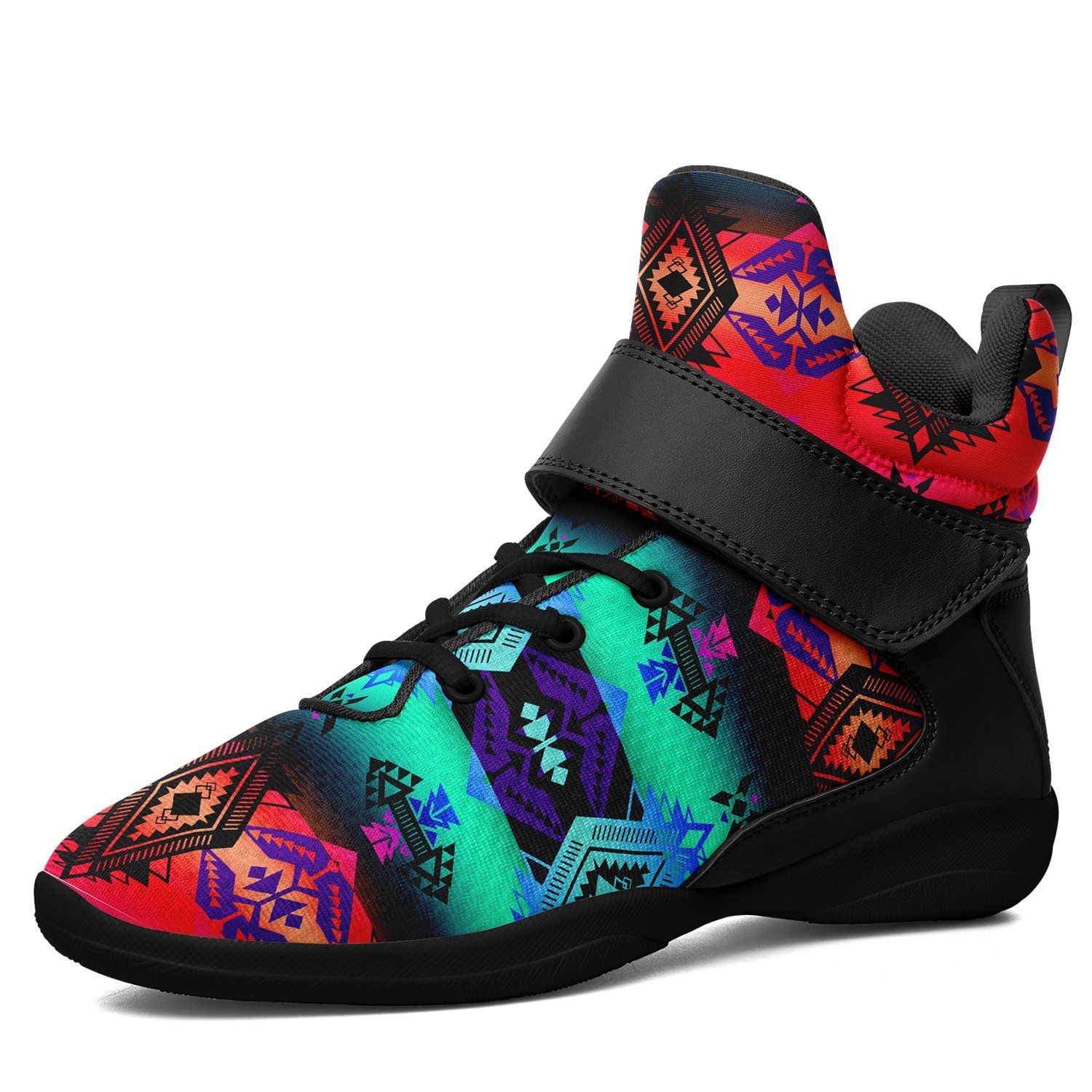 Sovereign Nation Sunrise Ipottaa Basketball / Sport High Top Shoes 49 Dzine US Women 4.5 / US Youth 3.5 / EUR 35 Black Sole with Black Strap 