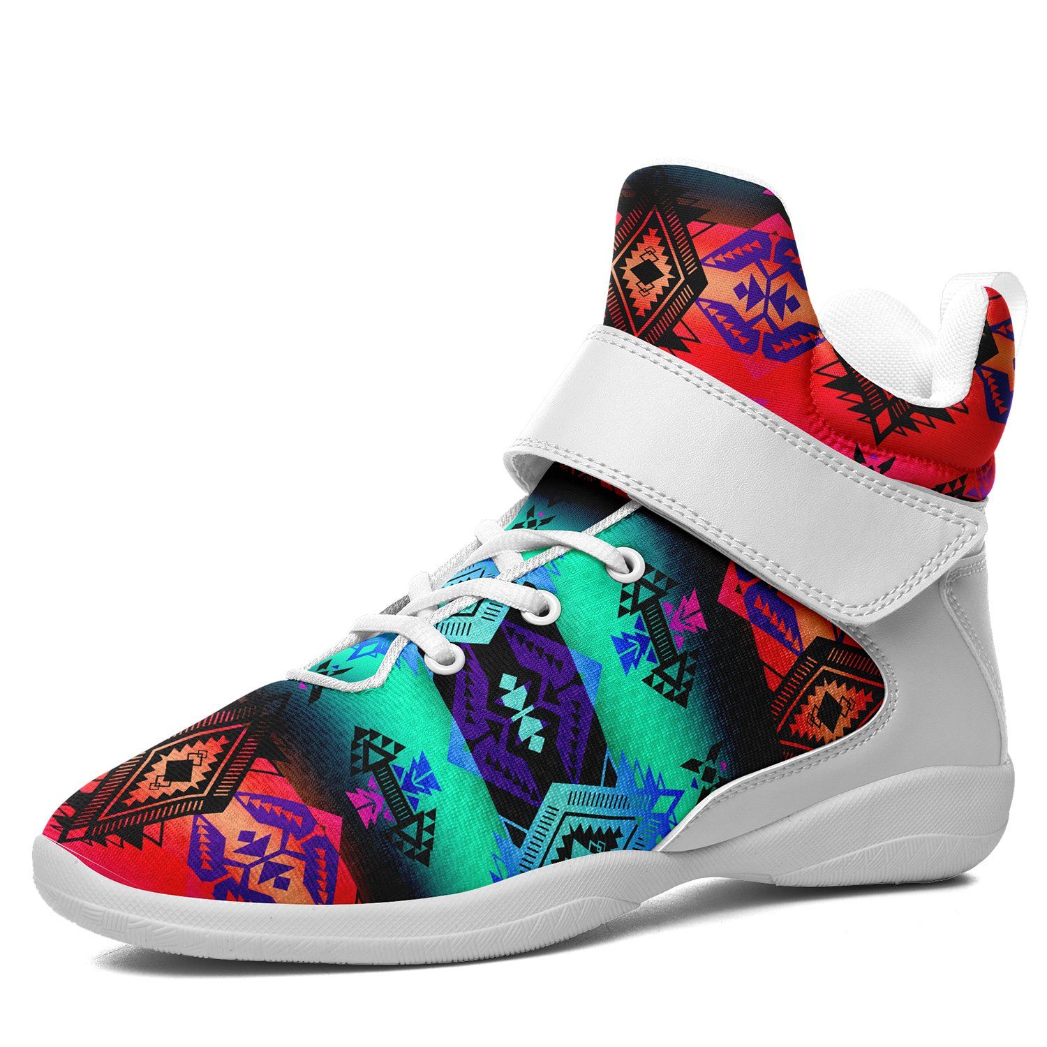 Sovereign Nation Sunrise Ipottaa Basketball / Sport High Top Shoes 49 Dzine US Women 4.5 / US Youth 3.5 / EUR 35 White Sole with White Strap 