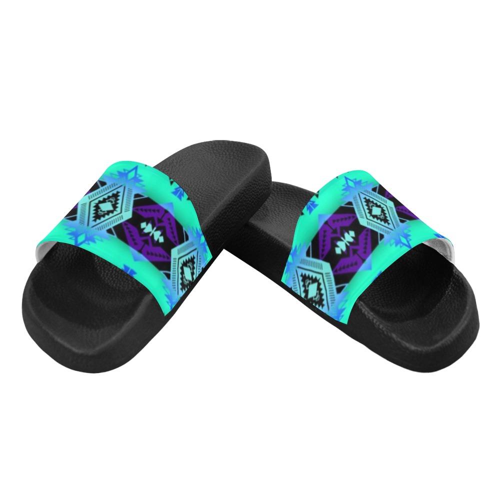 Sovereign Nation Sunrise Men's Slide Sandals (Model 057) Men's Slide Sandals (057) e-joyer