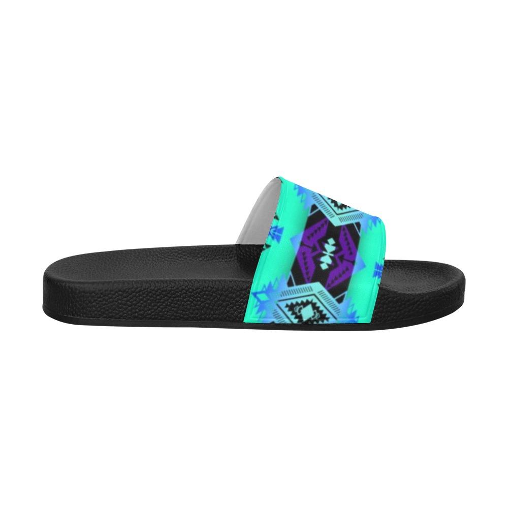 Sovereign Nation Sunrise Men's Slide Sandals (Model 057) Men's Slide Sandals (057) e-joyer