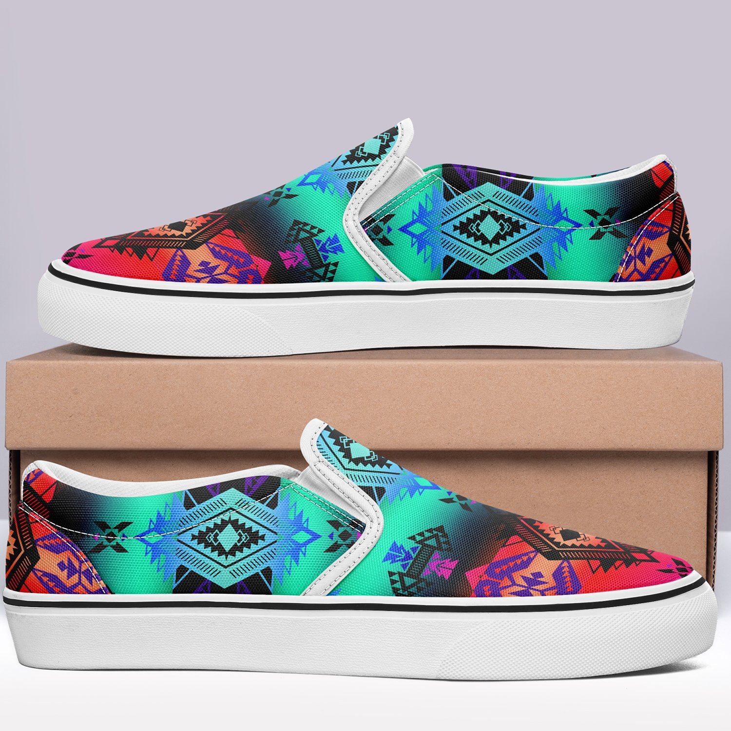 Sovereign Nation Sunrise Otoyimm Canvas Slip On Shoes 49 Dzine