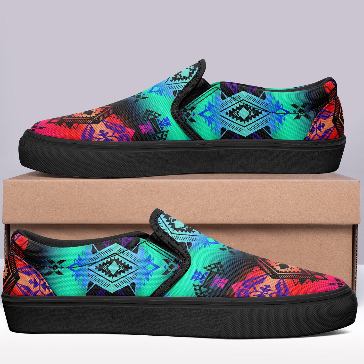 Sovereign Nation Sunrise Otoyimm Canvas Slip On Shoes 49 Dzine